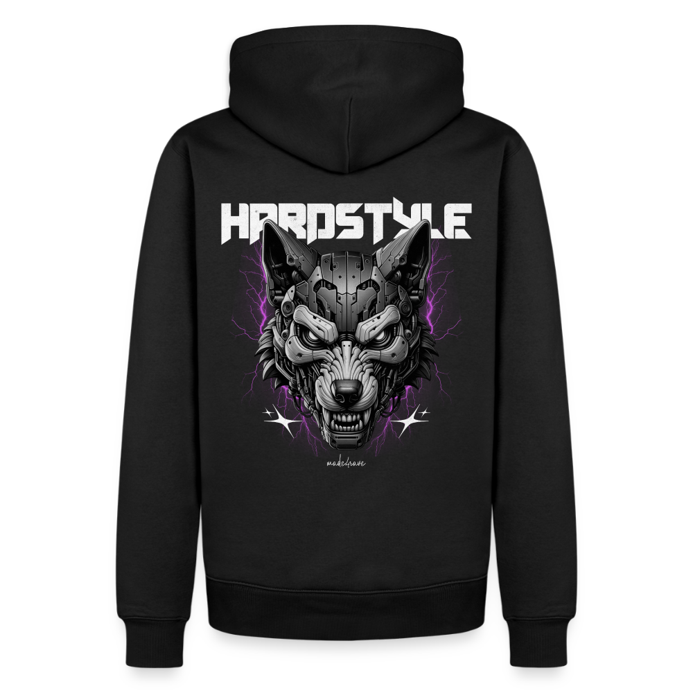 Hardstyle Mecha Wolf - Premium Hoodie - black