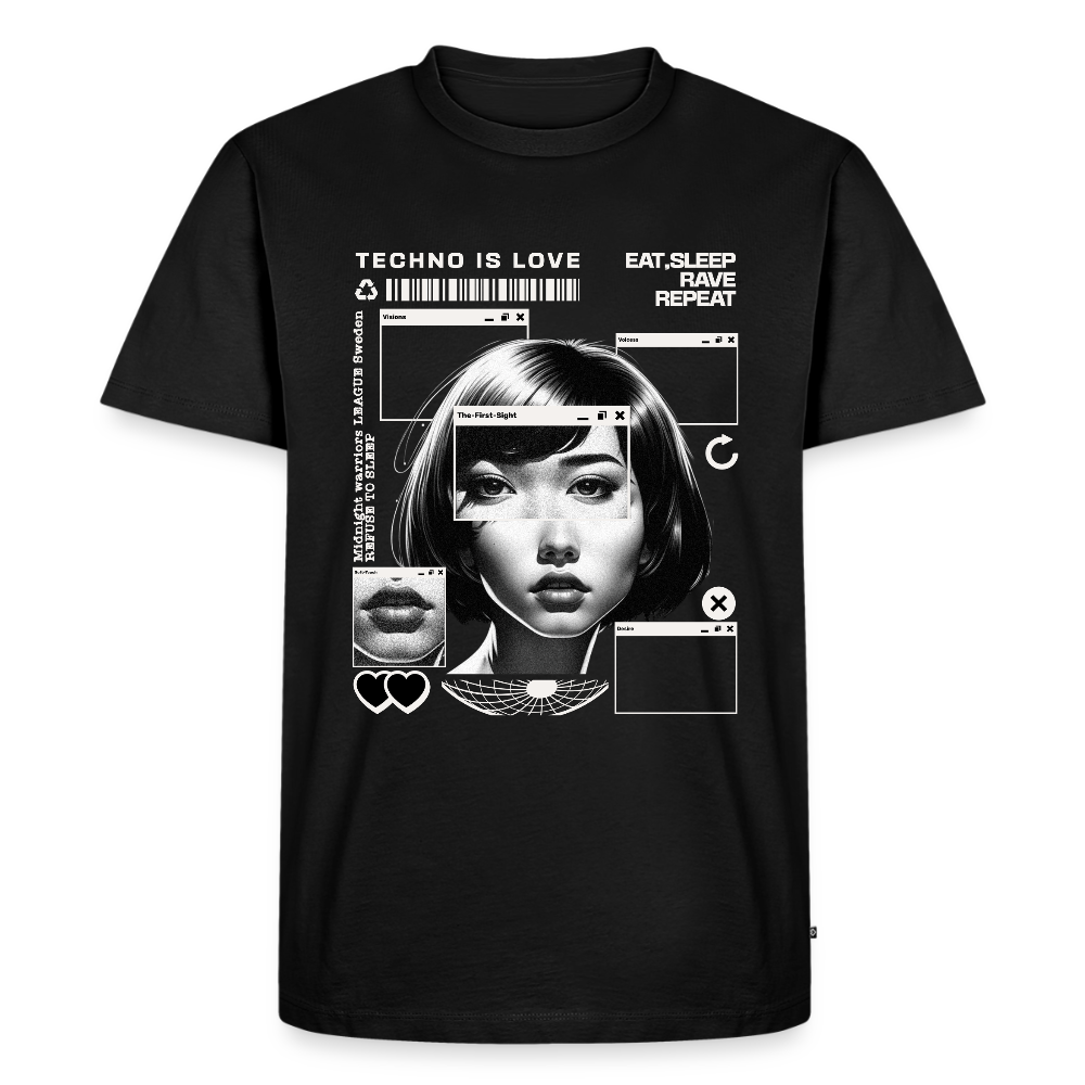 Techno is Love - Premium T-Shirt - black