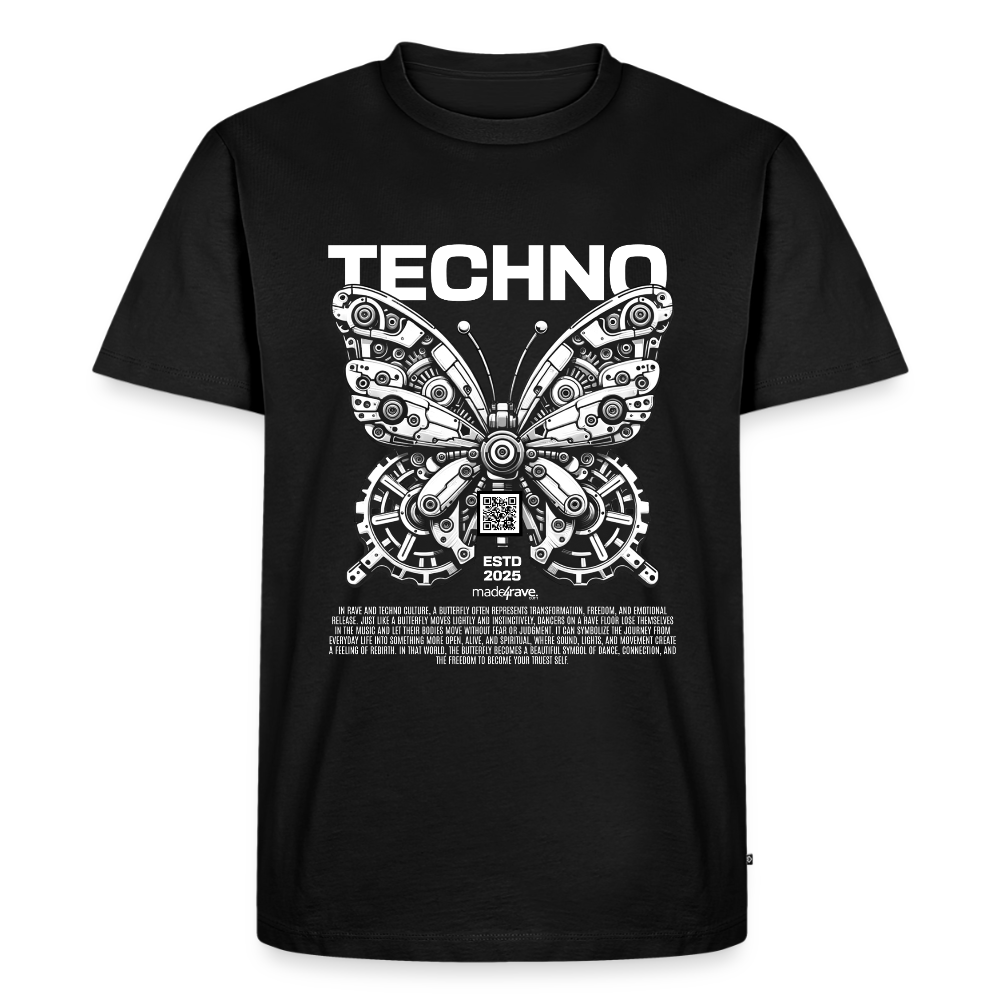 Techno Butterfly - Premium T-Shirt - black