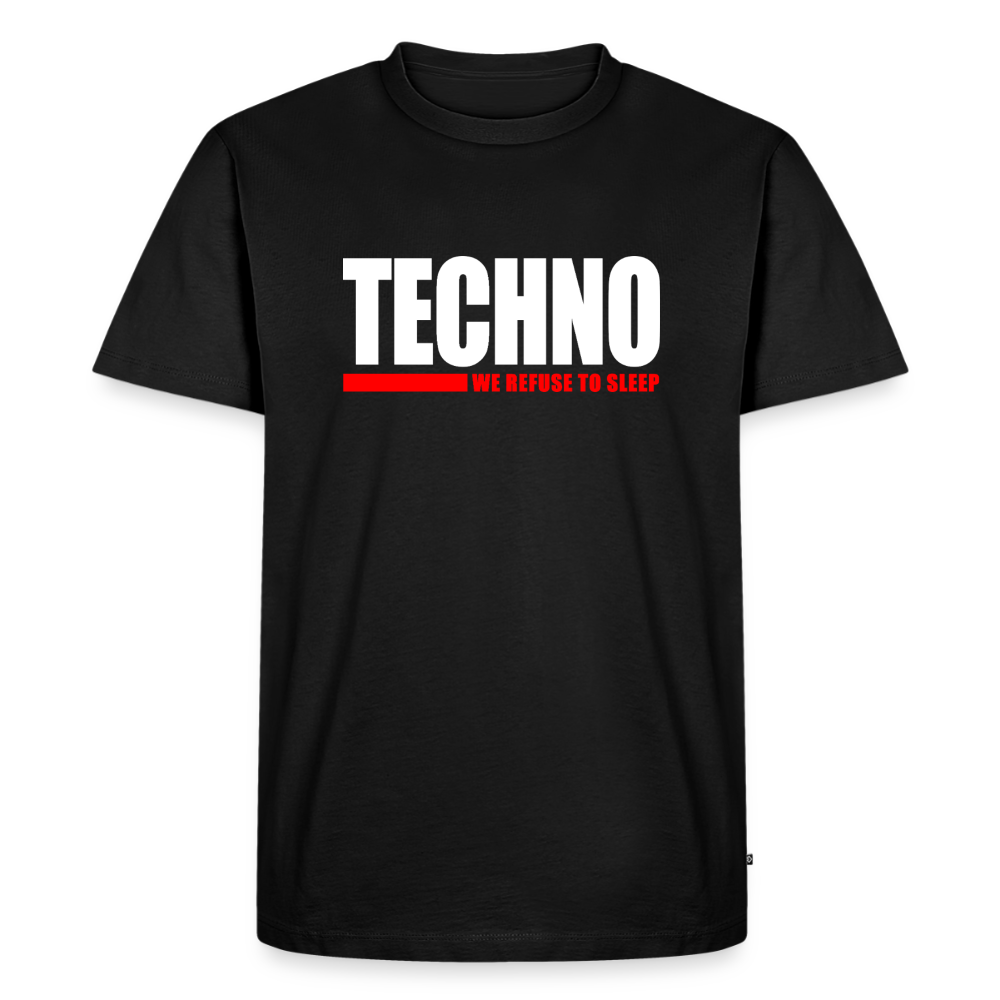 Techno Refuse To Sleep - Premium T-Shirt - black