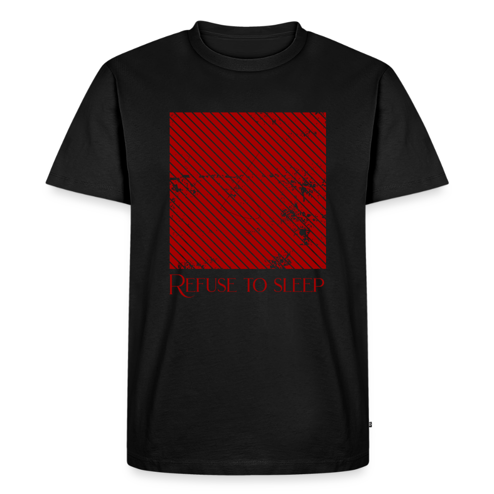 Refuse to Sleep Red - Premium T-Shirt - black