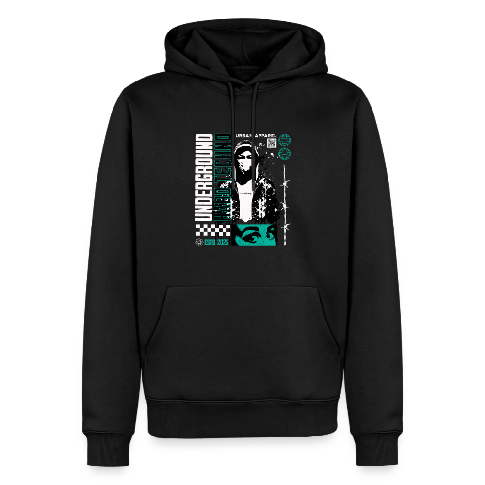 Hard Techno Underground - Premium Hoodie - black