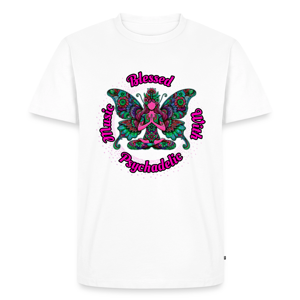 Blessed With Psychedelic - Premium T-Shirt - white