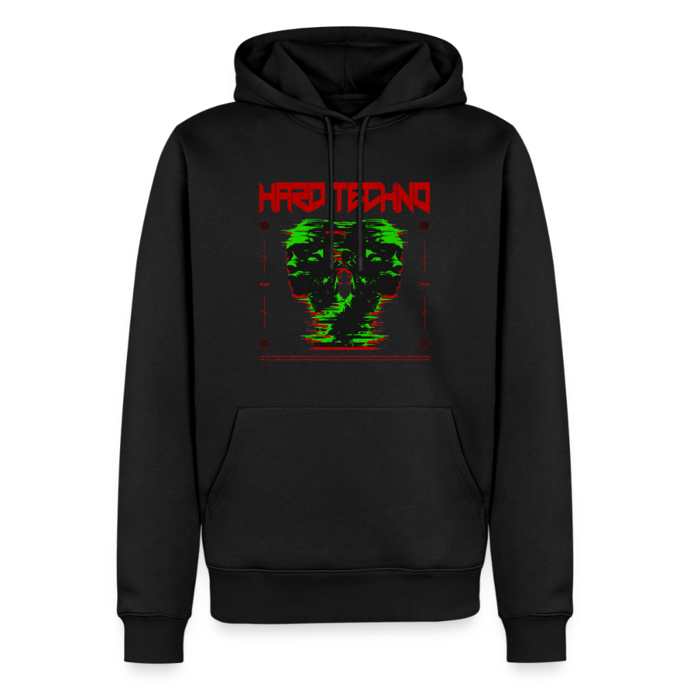 Hard Techno Faces - Premium Hoodie - black