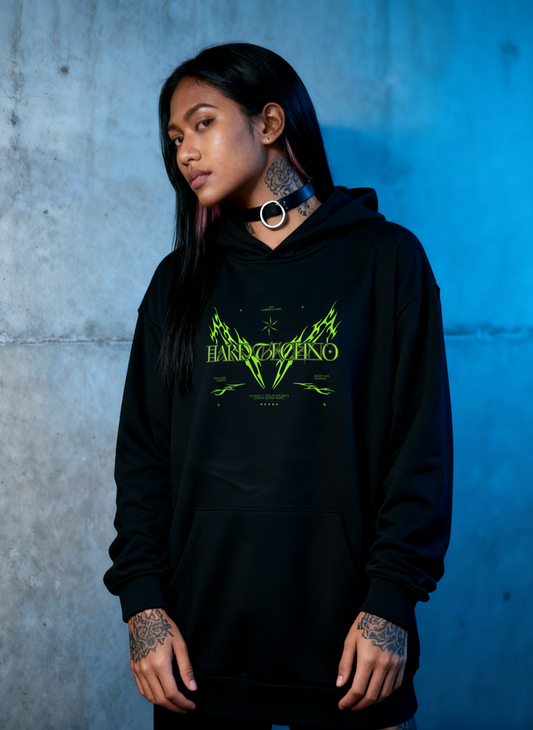 Blazing Cyber Sigil - Premium Hoodie