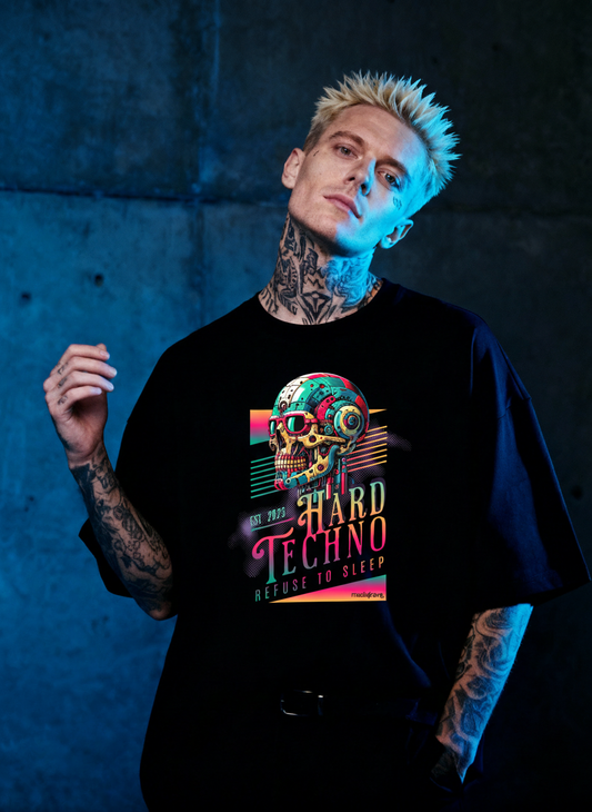 Hard Techno Skull - Premium T-Shirt