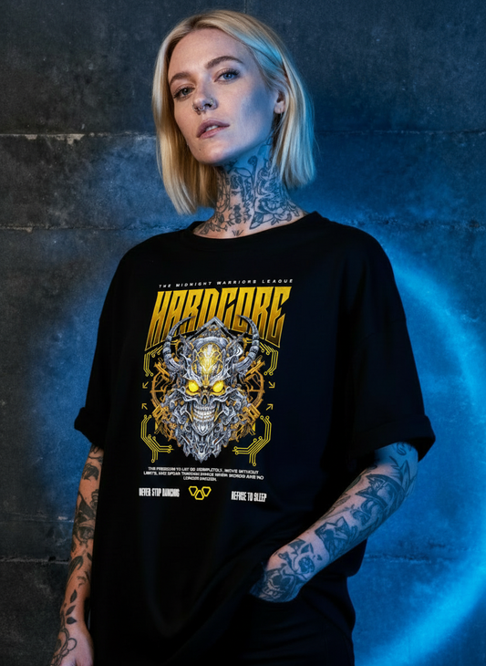 Hardcore Skull - Premium T-Shirt