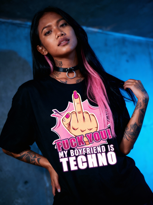 My Boyfriend is Techno - Premium T-Shirt