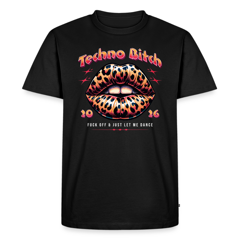 Techno Bitch Lips - Premium T-Shirt - black
