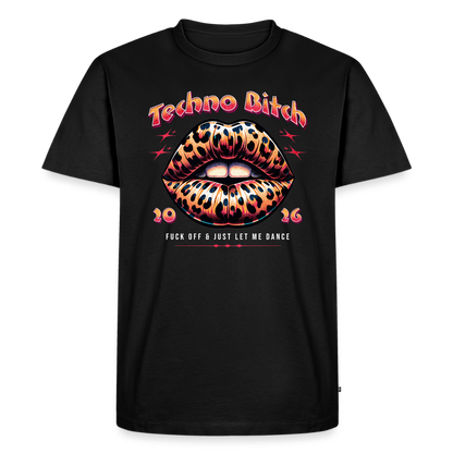 Techno Bitch Lips - Premium T-Shirt - black
