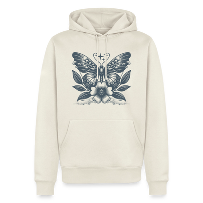 Butterfly Om - Premium Hoodie - off white