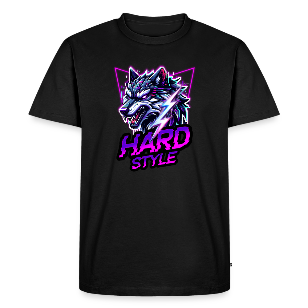 Hardstyle Pixel Wolf - Premium T-Shirt - black