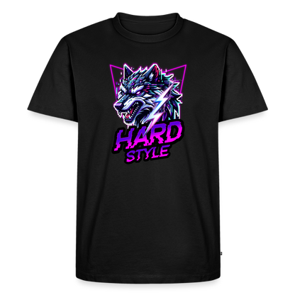 Hardstyle Pixel Wolf - Premium T-Shirt - black