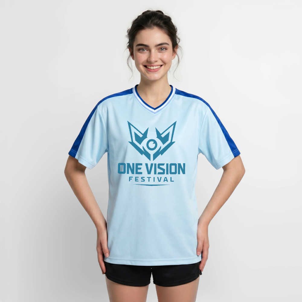 OVF - Mesh T-Shirt - DB Blue - light blue/dark blue