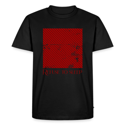 Refuse to Sleep Red - Premium T-Shirt - black