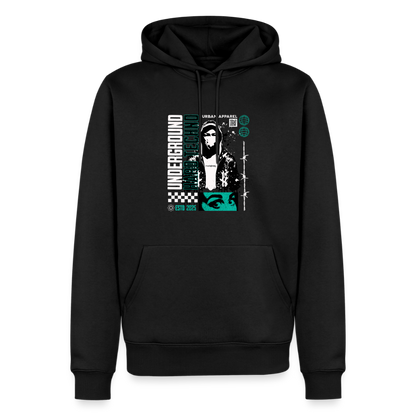 Hard Techno Underground - Premium Hoodie - black