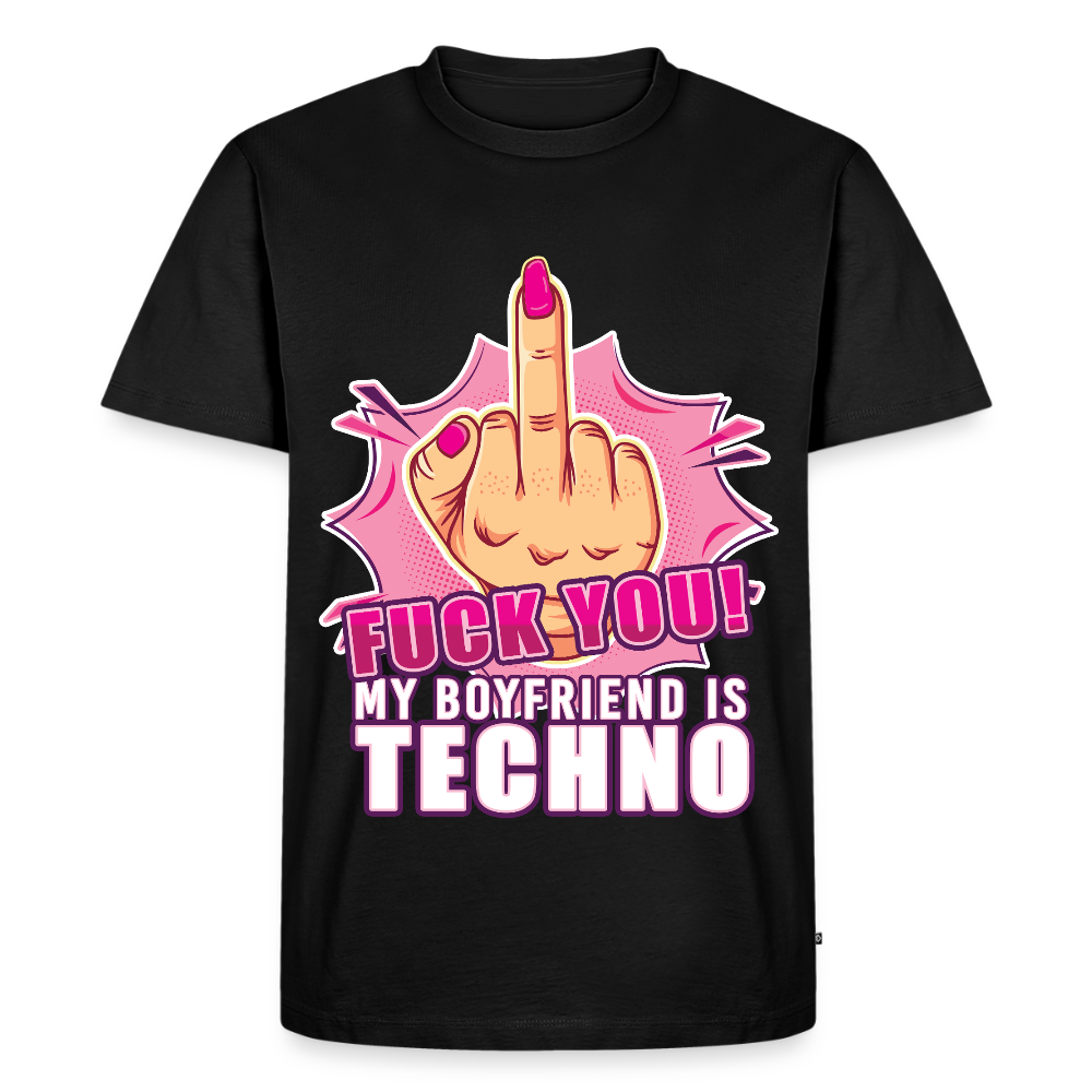 My Boyfriend is Techno - Premium T-Shirt - black