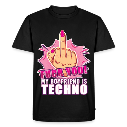 My Boyfriend is Techno - Premium T-Shirt - black