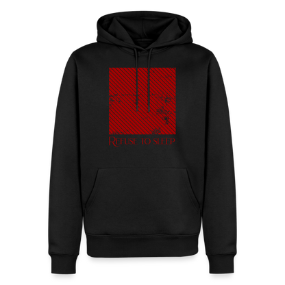 Refuse to Sleep Red - Premium Hoodie - black