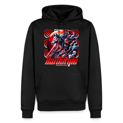 Hardstyle Cyberwolf - Premium Hoodie - black