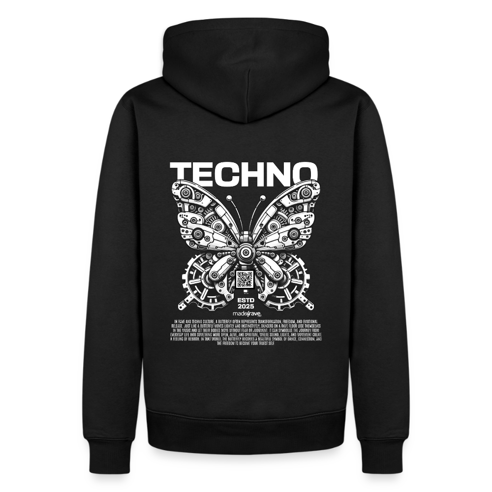 Techno Butterfly - Premium Hoodie - black