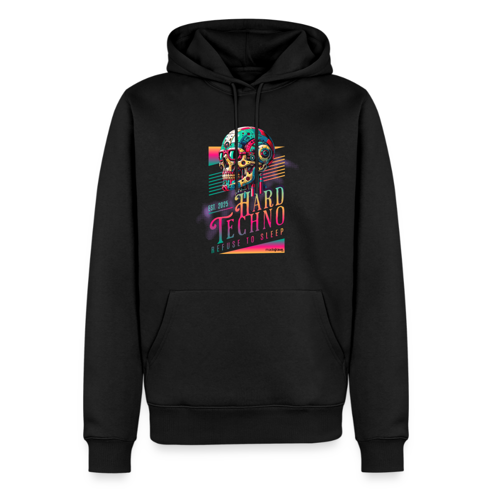 Hard Techno Skull - Premium Hoodie - black