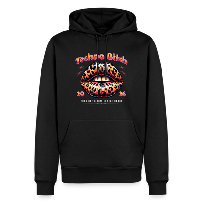 Techno Bitch Lips - Premium Hoodie - black