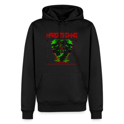 Hard Techno Faces - Premium Hoodie - black