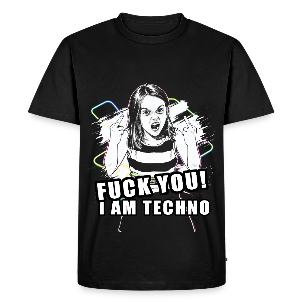 I Am Techno - Premium T-Shirt - black
