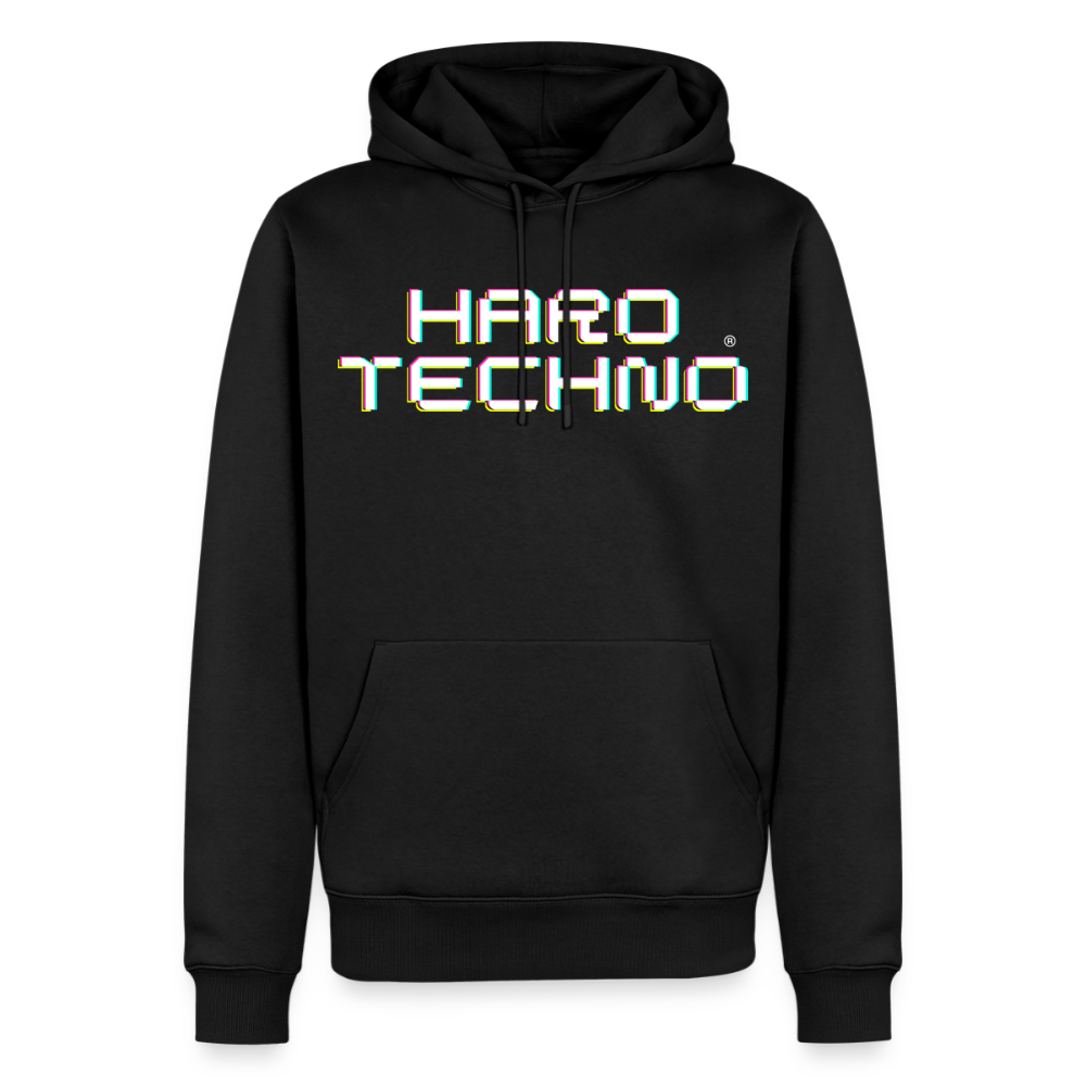 Hard Techno Glitch - Premium Hoodie - black