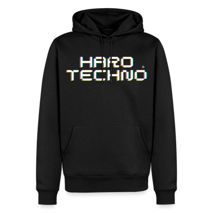 Hard Techno Glitch - Premium Hoodie - black