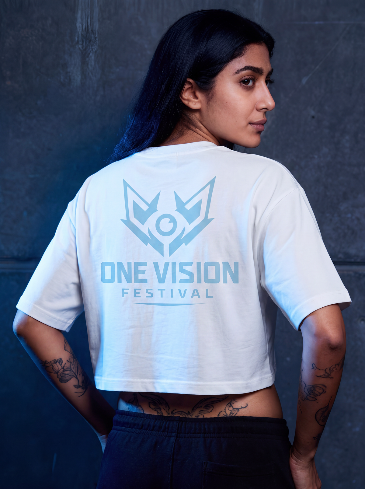 OVF - Women’s Cropped T-Shirt - LB White