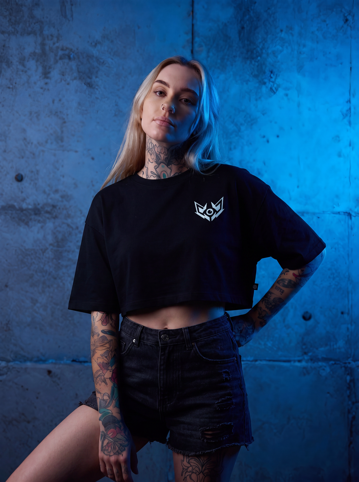 OVF - Women’s Cropped T-Shirt - LB Black