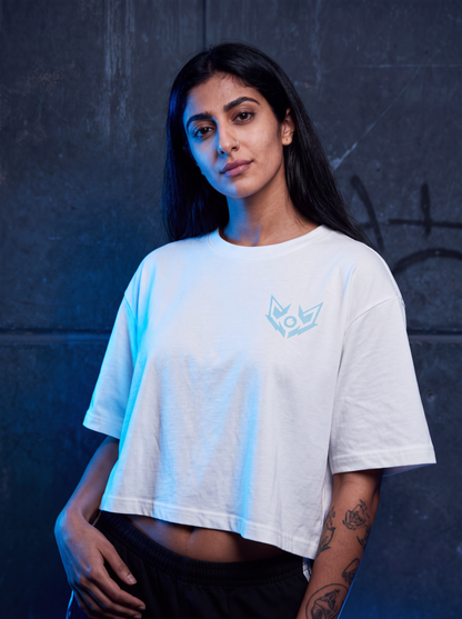 OVF - Women’s Cropped T-Shirt - LB White