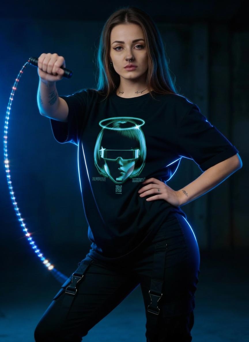 Futuristic Head - Premium T-Shirt