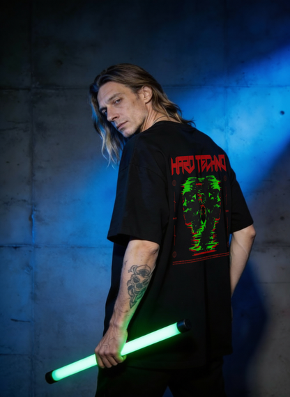 Hard Techno Faces - Premium T-Shirt