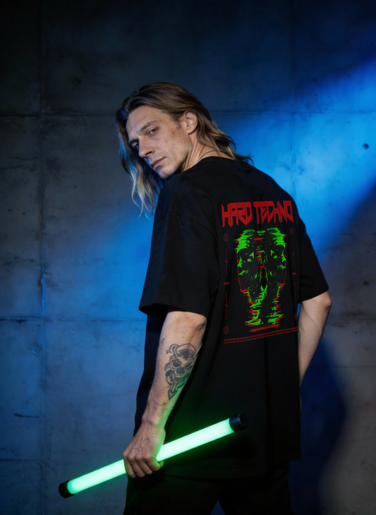 Hard Techno Faces - Premium T-Shirt