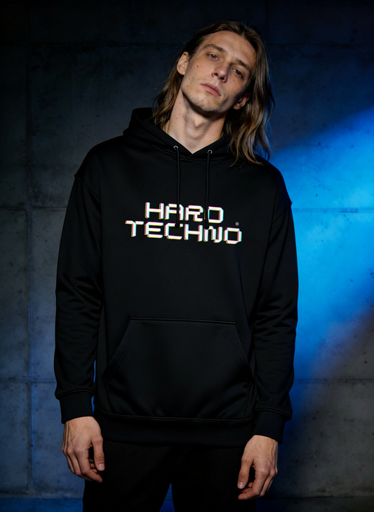 Hard Techno Glitch - Premium Hoodie