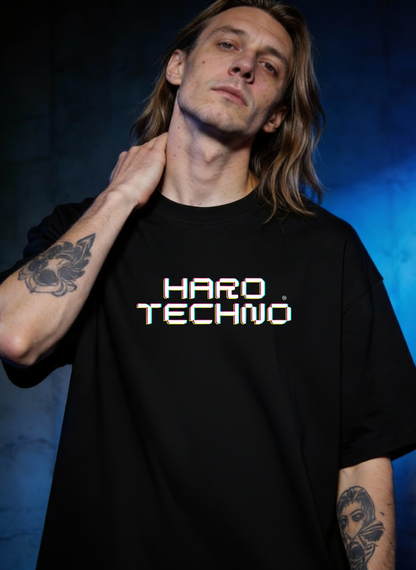 Hard Techno Glitch - Premium T-Shirt