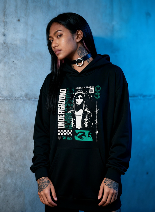 Hard Techno Underground - Premium Hoodie