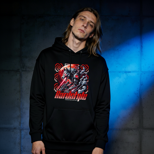 Hardstyle Cyberwolf - Premium Hoodie