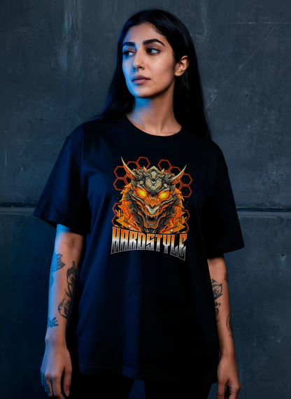 Hardstyle Mecha Dragon - Premium T-Shirt