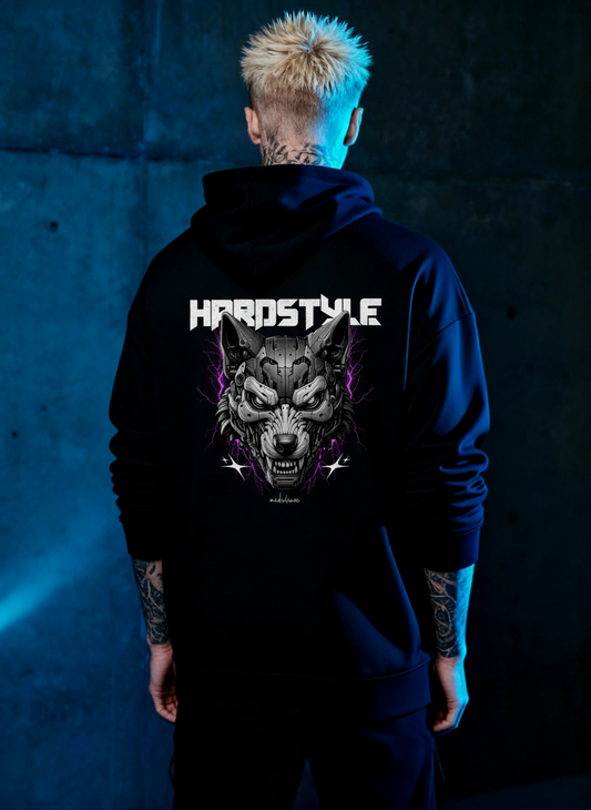 Hardstyle Mecha Wolf - Premium Hoodie