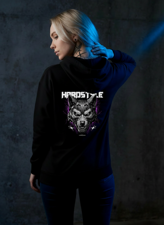 Hardstyle Mecha Wolf - Premium Hoodie