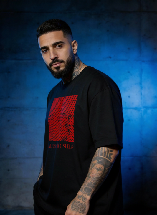 Refuse to Sleep Red - Premium T-Shirt