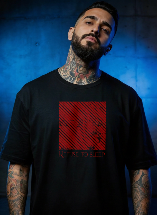 Refuse to Sleep Red - Premium T-Shirt