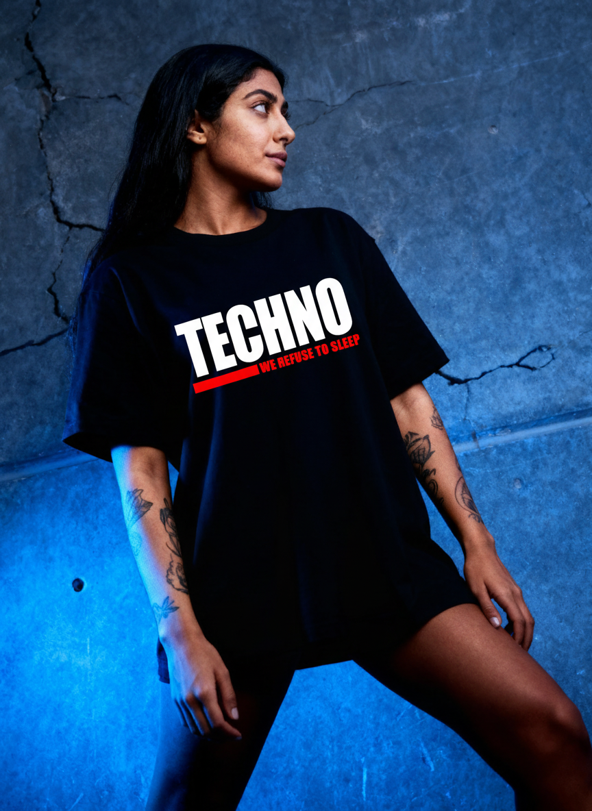 Techno Refuse To Sleep - Premium T-Shirt