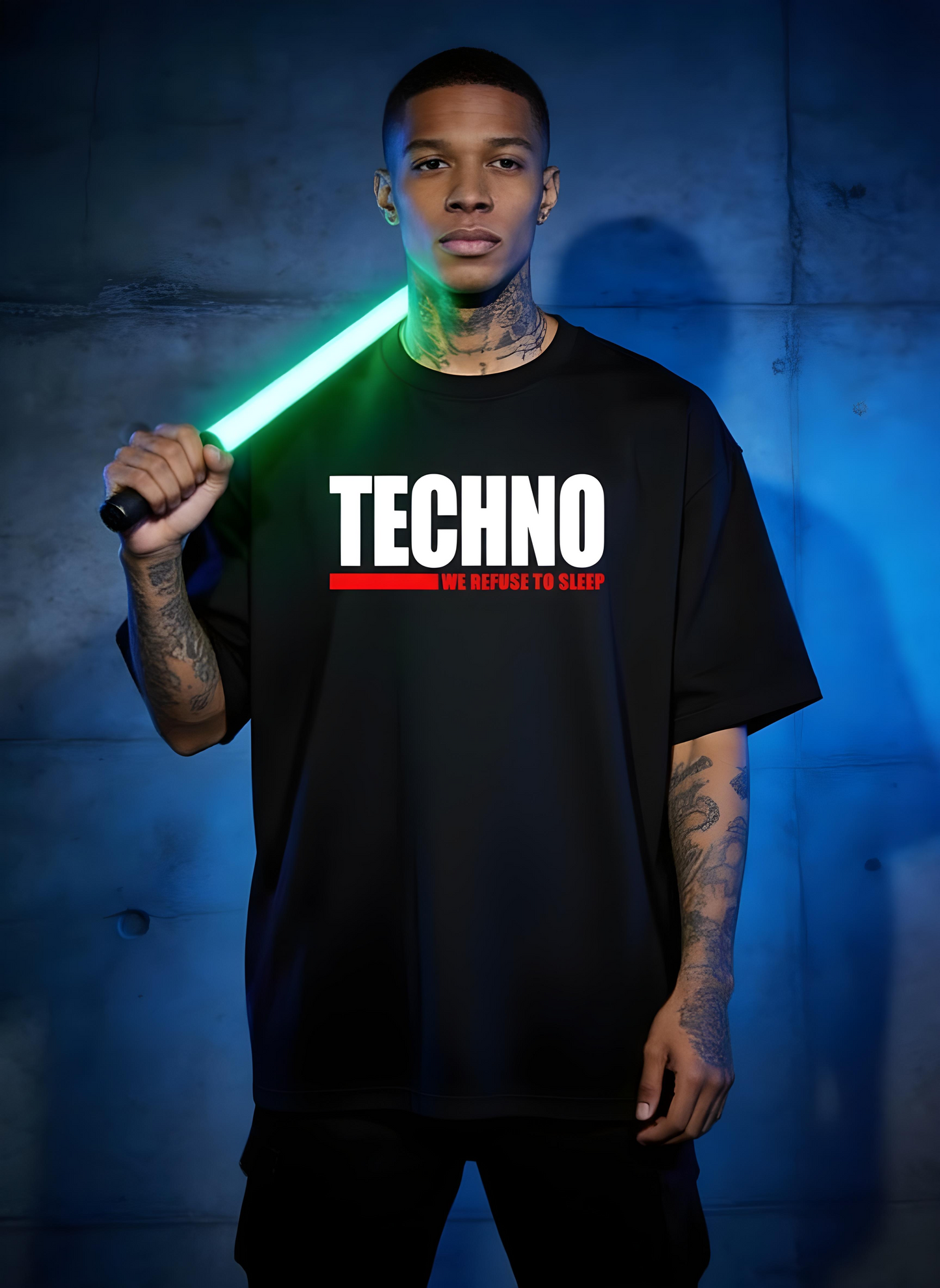 Techno Refuse To Sleep - Premium T-Shirt