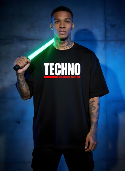 Techno Refuse To Sleep - Premium T-Shirt