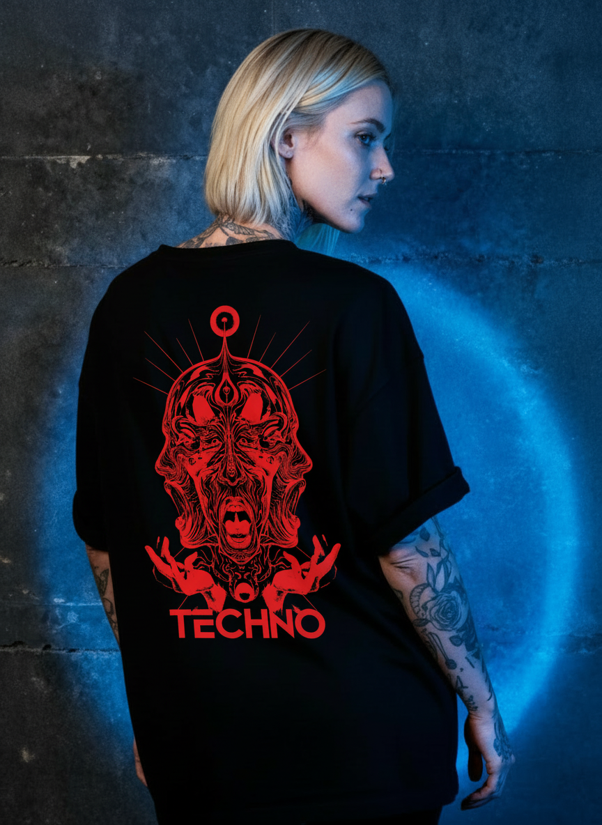 TechnoHead Red - Premium T-Shirt